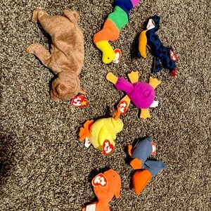 TY Beanie Babies Colorful Plush Toy Set